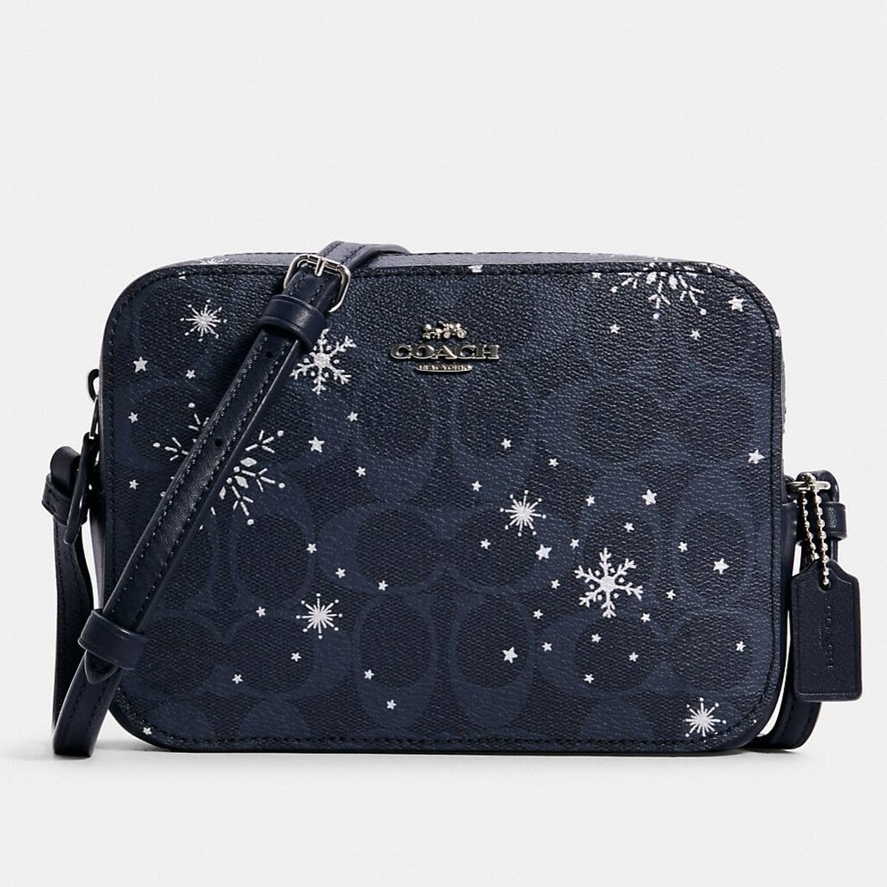 NWT HTF Coach Mini Camera Bag With Snowflake Print